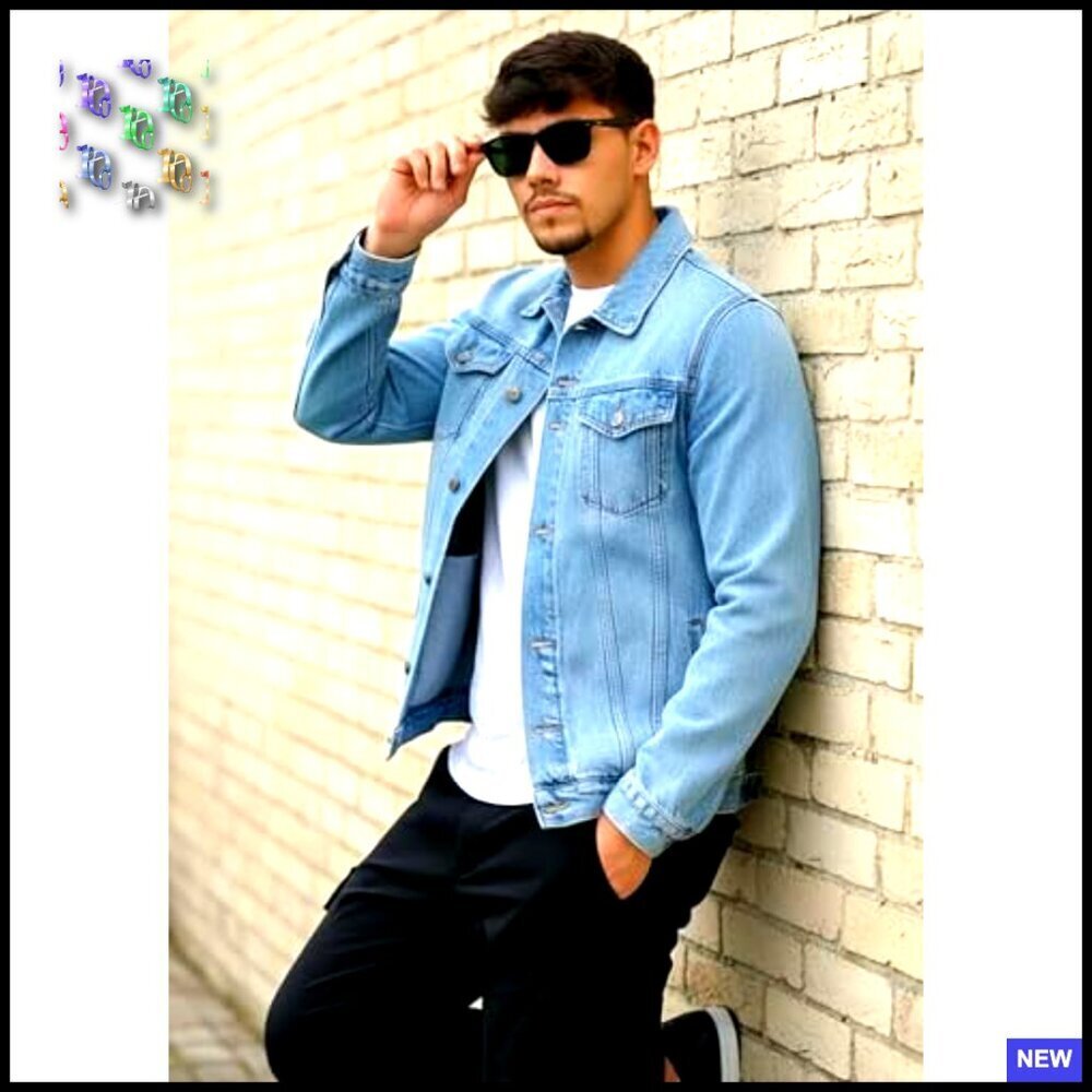 Vintage Denim Jacket Regular Fit Button Down Trucker Style Casual Outerwear - Picture 5 of 7